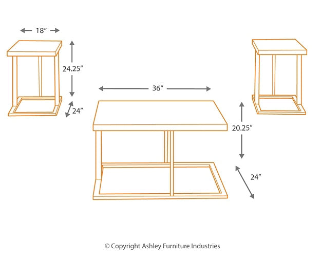 Ashley Express - Airdon Occasional Table Set (3/CN) at Towne & Country Furniture (AL) furniture, home furniture, home decor, sofa, bedding