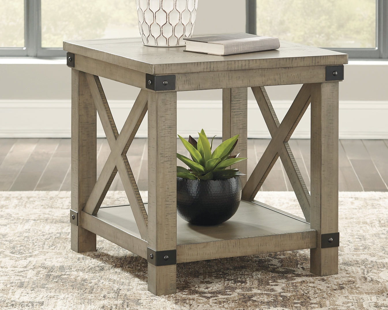 Ashley Express - Aldwin Rectangular End Table at Towne & Country Furniture (AL) furniture, home furniture, home decor, sofa, bedding