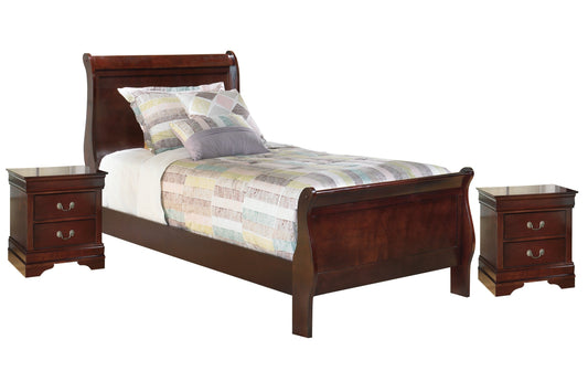 Ashley Express - Alisdair Twin Sleigh Bed with 2 Nightstands at Towne & Country Furniture (AL) furniture, home furniture, home decor, sofa, bedding