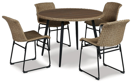 Ashley Express - Amaris Outdoor Dining Table and 4 Chairs at Towne & Country Furniture (AL) furniture, home furniture, home decor, sofa, bedding