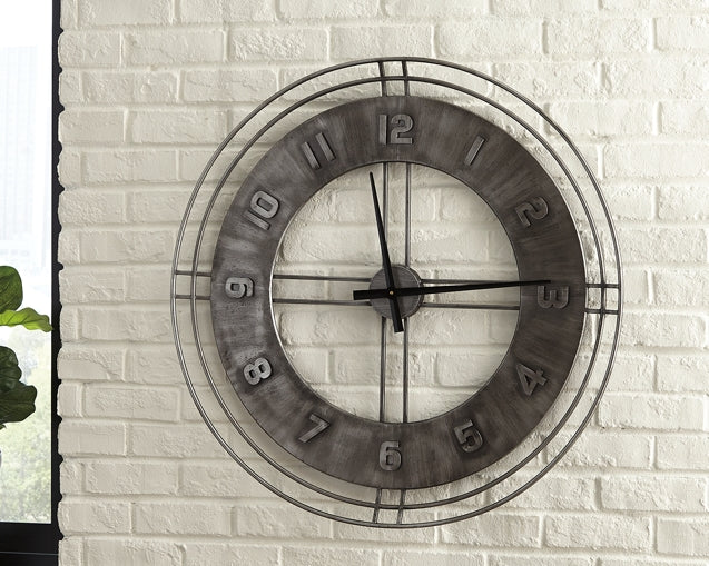 Ashley Express - Ana Sofia Wall Clock at Towne & Country Furniture (AL) furniture, home furniture, home decor, sofa, bedding