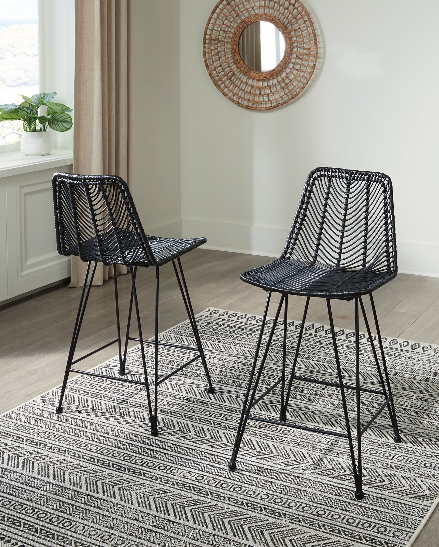 Ashley Express - Angentree Counter Height Bar Stool (Set of 2) at Towne & Country Furniture (AL) furniture, home furniture, home decor, sofa, bedding