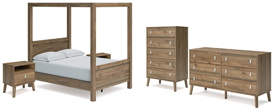Ashley Express - Aprilyn Full Canopy Bed with Dresser, Chest and 2 Nightstands at Towne & Country Furniture (AL) furniture, home furniture, home decor, sofa, bedding