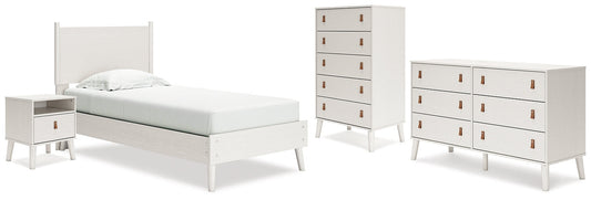 Ashley Express - Aprilyn Twin Panel Bed with Dresser, Chest and Nightstand at Towne & Country Furniture (AL) furniture, home furniture, home decor, sofa, bedding