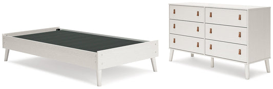 Ashley Express - Aprilyn Twin Platform Bed with Dresser at Towne & Country Furniture (AL) furniture, home furniture, home decor, sofa, bedding