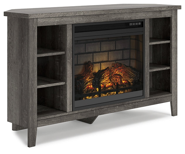 Ashley Express - Arlenbry Corner TV Stand with Electric Fireplace at Towne & Country Furniture (AL) furniture, home furniture, home decor, sofa, bedding