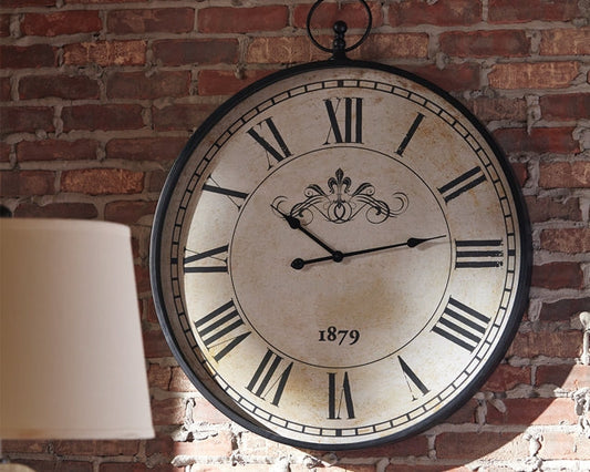 Ashley Express - Augustina Wall Clock at Towne & Country Furniture (AL) furniture, home furniture, home decor, sofa, bedding