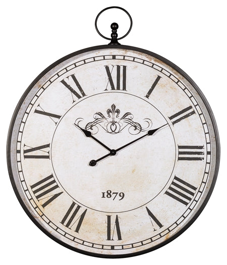 Ashley Express - Augustina Wall Clock at Towne & Country Furniture (AL) furniture, home furniture, home decor, sofa, bedding