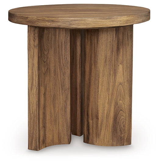 Ashley Express - Austanny Round End Table at Towne & Country Furniture (AL) furniture, home furniture, home decor, sofa, bedding