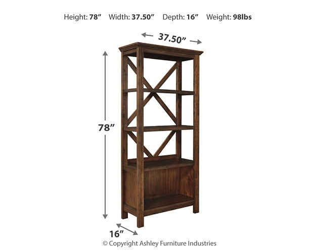 Ashley Express - Baldridge Large Bookcase at Towne & Country Furniture (AL) furniture, home furniture, home decor, sofa, bedding