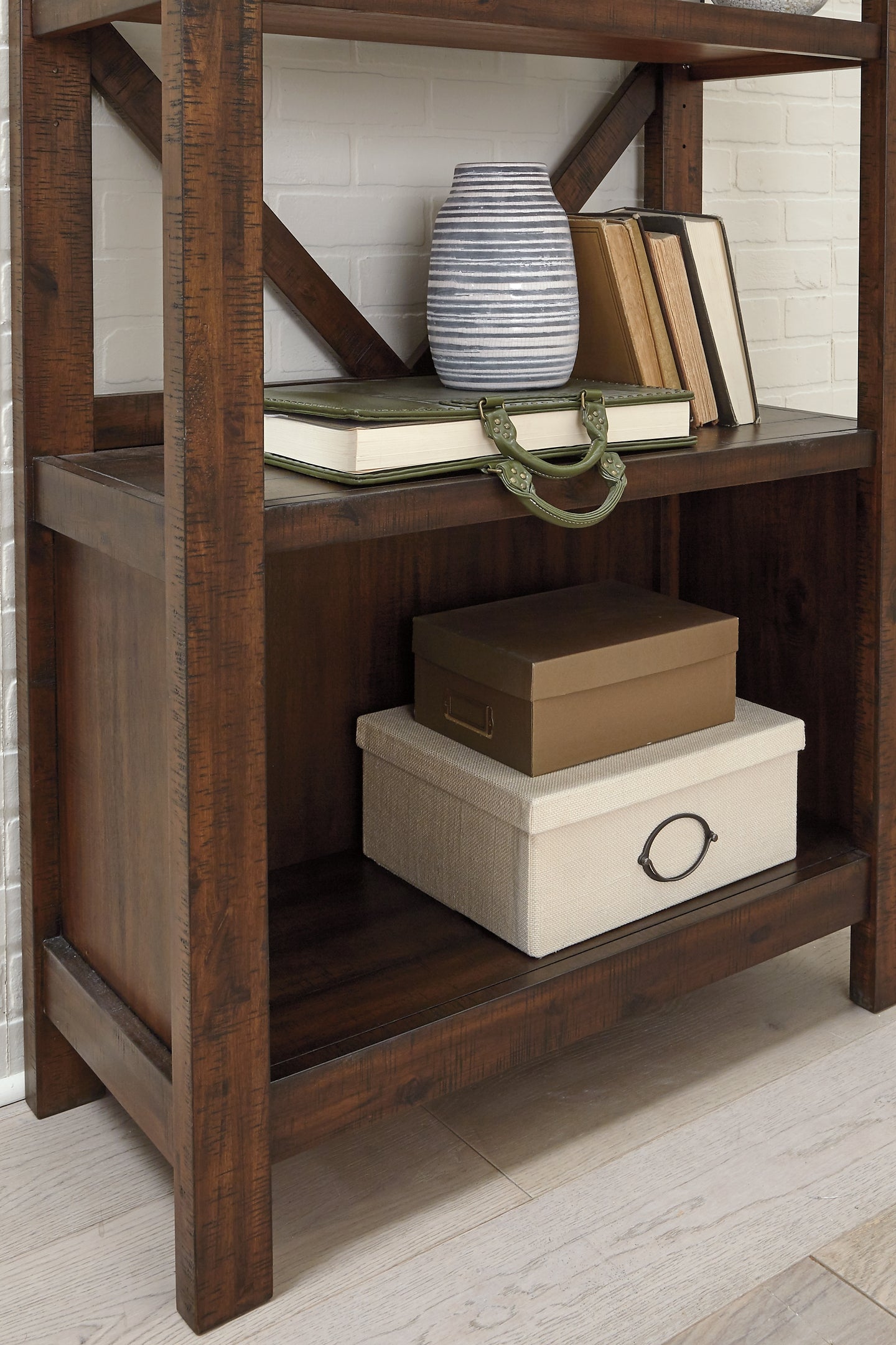 Ashley Express - Baldridge Large Bookcase at Towne & Country Furniture (AL) furniture, home furniture, home decor, sofa, bedding