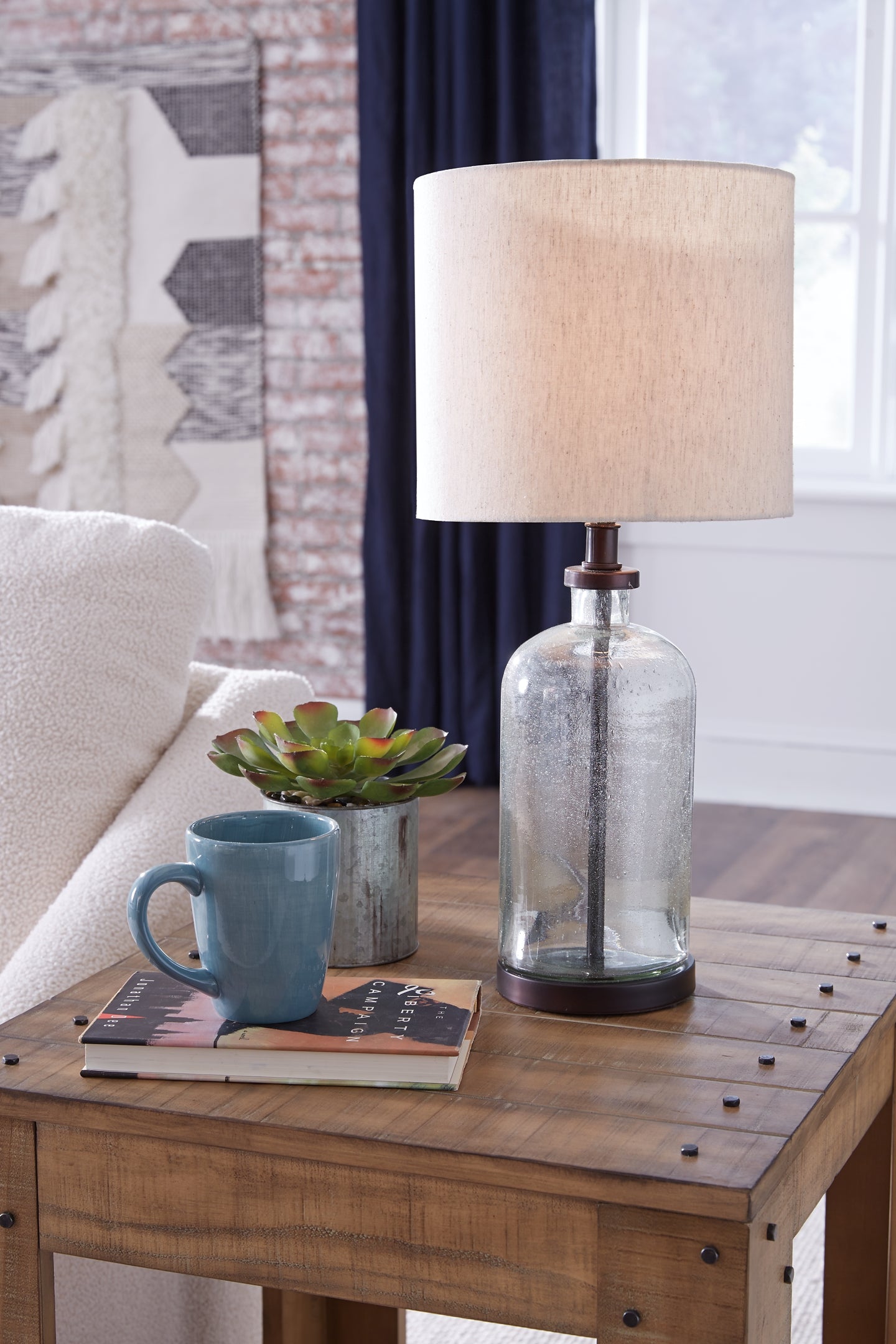 Ashley Express - Bandile Glass Table Lamp (1/CN) at Towne & Country Furniture (AL) furniture, home furniture, home decor, sofa, bedding