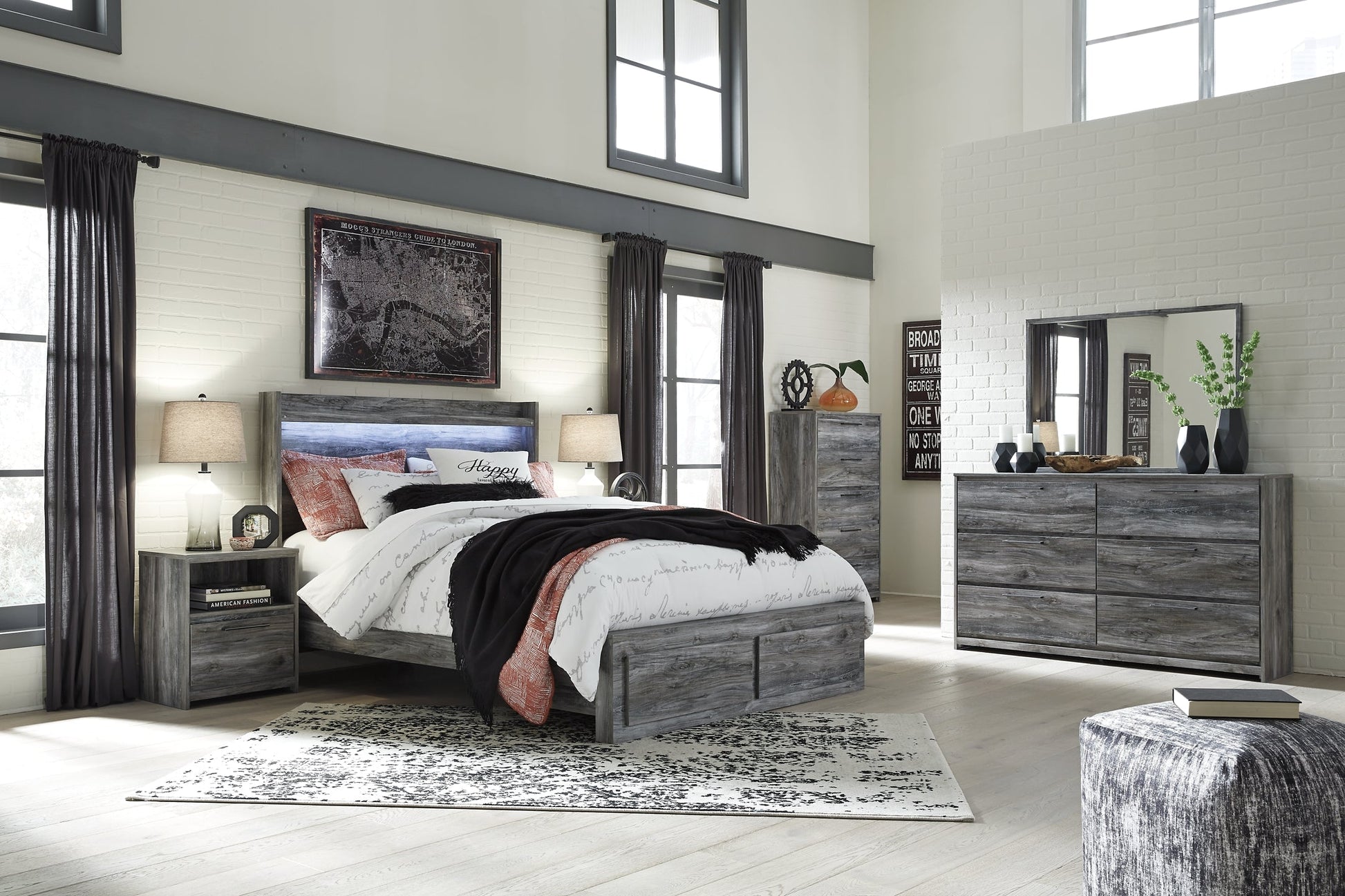 Ashley Express - Baystorm One Drawer Night Stand at Towne & Country Furniture (AL) furniture, home furniture, home decor, sofa, bedding