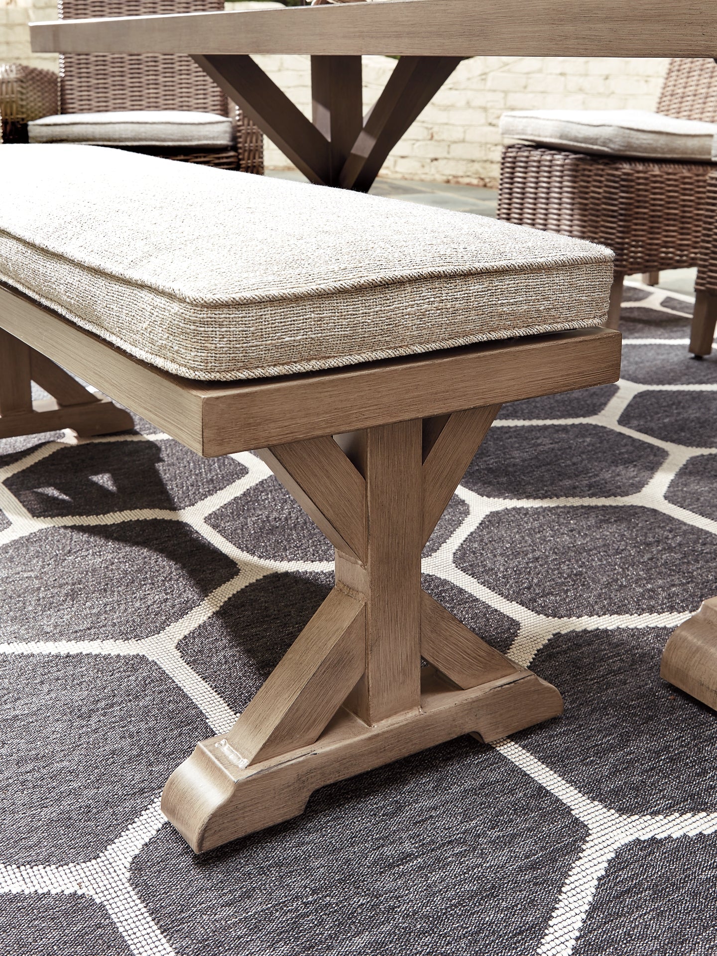 Ashley Express - Beachcroft Bench with Cushion at Towne & Country Furniture (AL) furniture, home furniture, home decor, sofa, bedding
