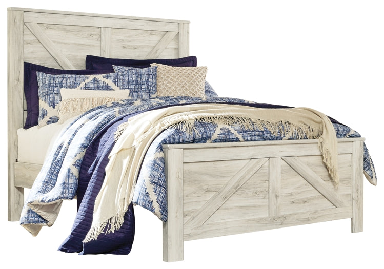 Ashley Express - Bellaby Queen Crossbuck Panel Bed at Towne & Country Furniture (AL) furniture, home furniture, home decor, sofa, bedding
