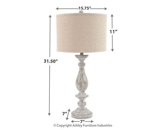 Ashley Express - Bernadate Poly Table Lamp (2/CN) at Towne & Country Furniture (AL) furniture, home furniture, home decor, sofa, bedding