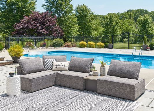 Ashley Express - Bree Zee 5-Piece Outdoor Sectional at Towne & Country Furniture (AL) furniture, home furniture, home decor, sofa, bedding