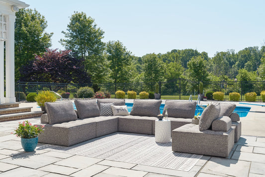 Ashley Express - Bree Zee 8-Piece Outdoor Sectional at Towne & Country Furniture (AL) furniture, home furniture, home decor, sofa, bedding