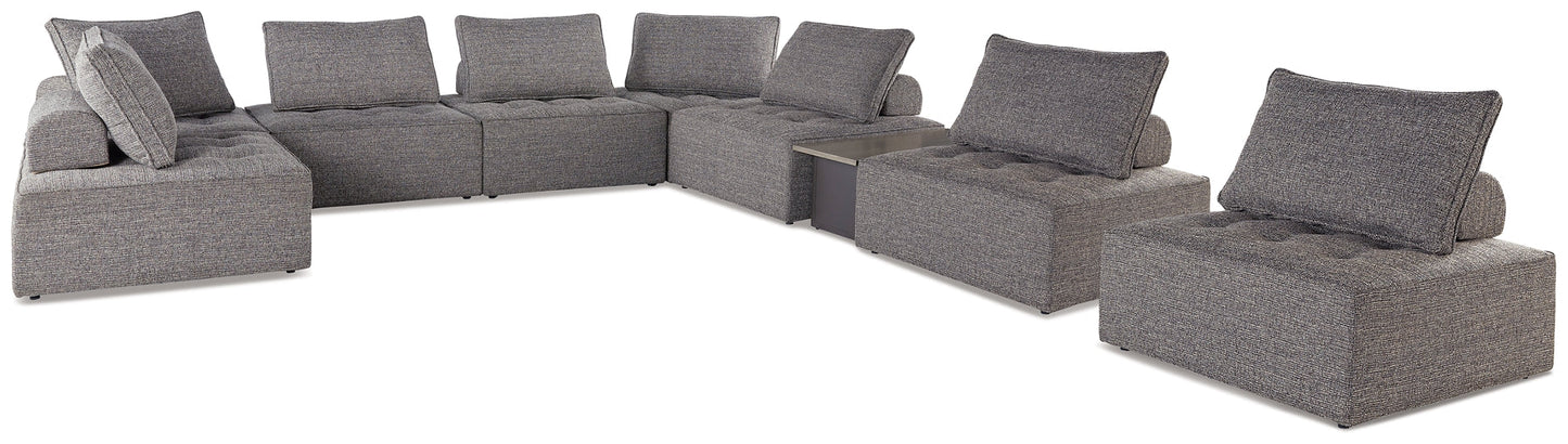 Ashley Express - Bree Zee 8-Piece Outdoor Sectional with Lounge Chair at Towne & Country Furniture (AL) furniture, home furniture, home decor, sofa, bedding