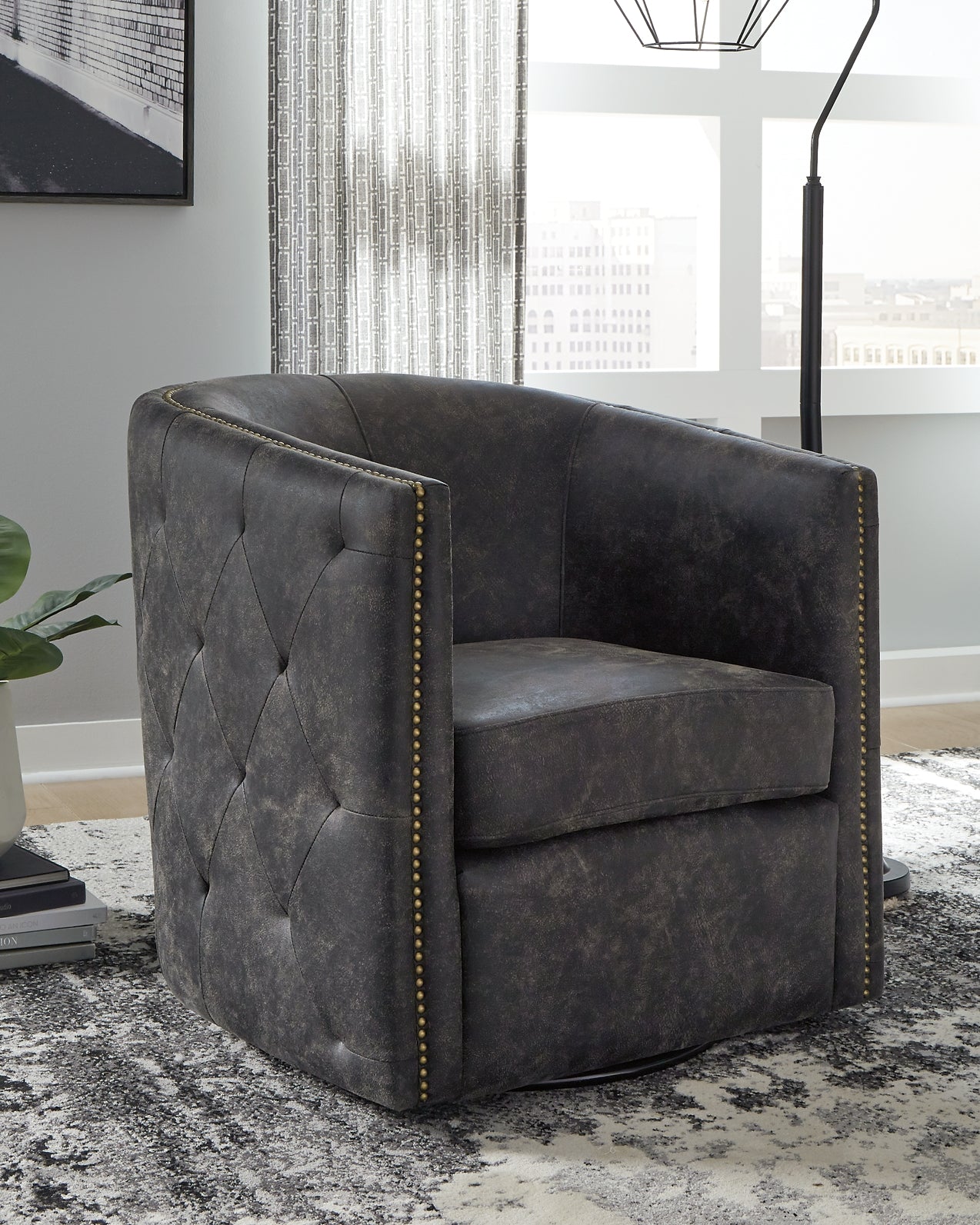 Ashley Express - Brentlow Swivel Chair at Towne & Country Furniture (AL) furniture, home furniture, home decor, sofa, bedding