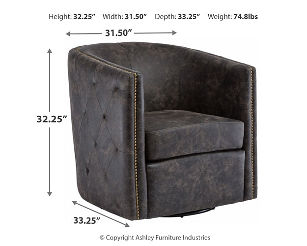 Ashley Express - Brentlow Swivel Chair at Towne & Country Furniture (AL) furniture, home furniture, home decor, sofa, bedding