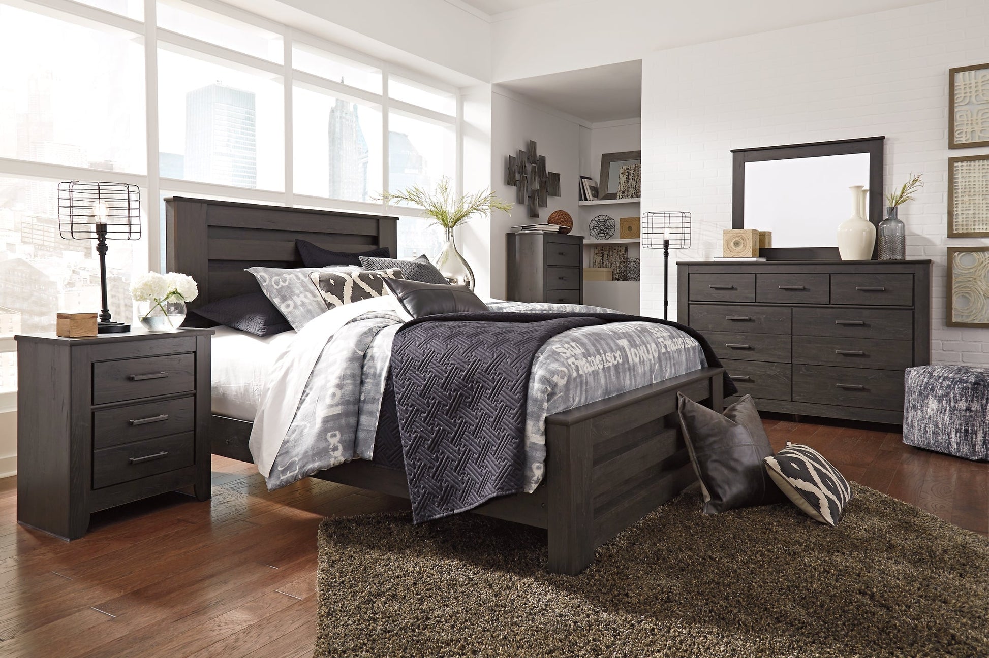 Ashley Express - Brinxton Two Drawer Night Stand at Towne & Country Furniture (AL) furniture, home furniture, home decor, sofa, bedding