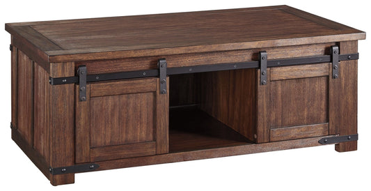 Ashley Express - Budmore Rectangular Cocktail Table at Towne & Country Furniture (AL) furniture, home furniture, home decor, sofa, bedding