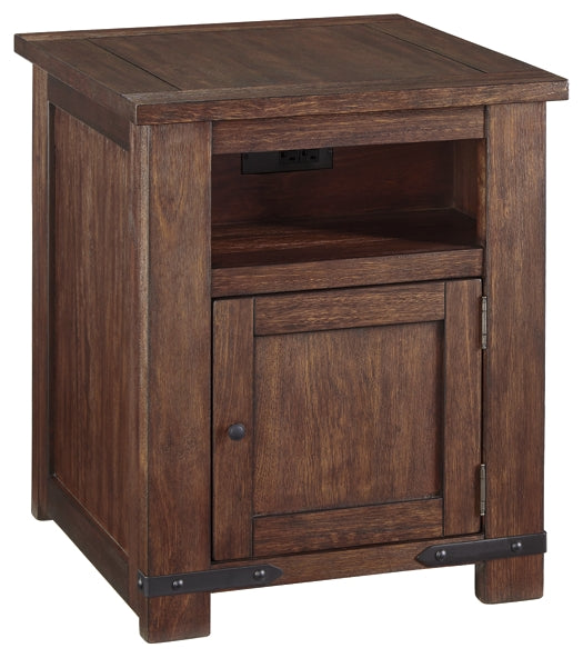 Ashley Express - Budmore Rectangular End Table at Towne & Country Furniture (AL) furniture, home furniture, home decor, sofa, bedding