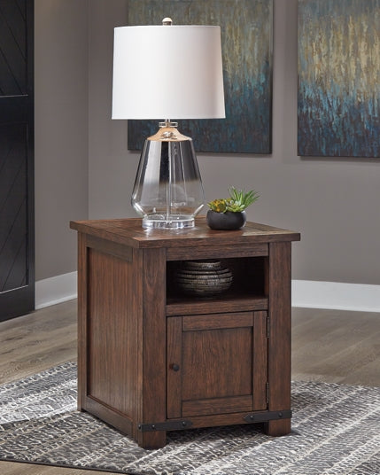 Ashley Express - Budmore Rectangular End Table at Towne & Country Furniture (AL) furniture, home furniture, home decor, sofa, bedding