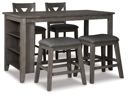 Ashley Express - Caitbrook Counter Height Dining Table and 4 Barstools at Towne & Country Furniture (AL) furniture, home furniture, home decor, sofa, bedding