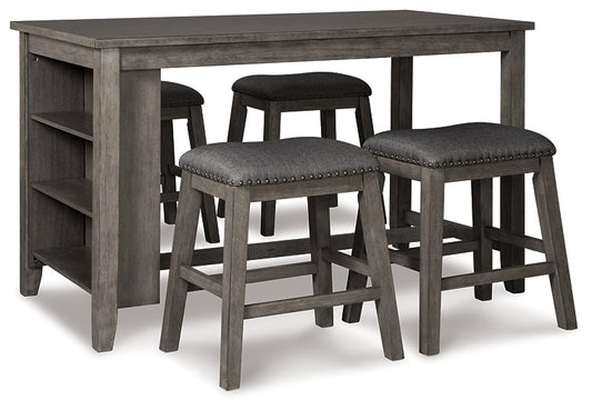 Ashley Express - Caitbrook Counter Height Dining Table and 4 Barstools at Towne & Country Furniture (AL) furniture, home furniture, home decor, sofa, bedding