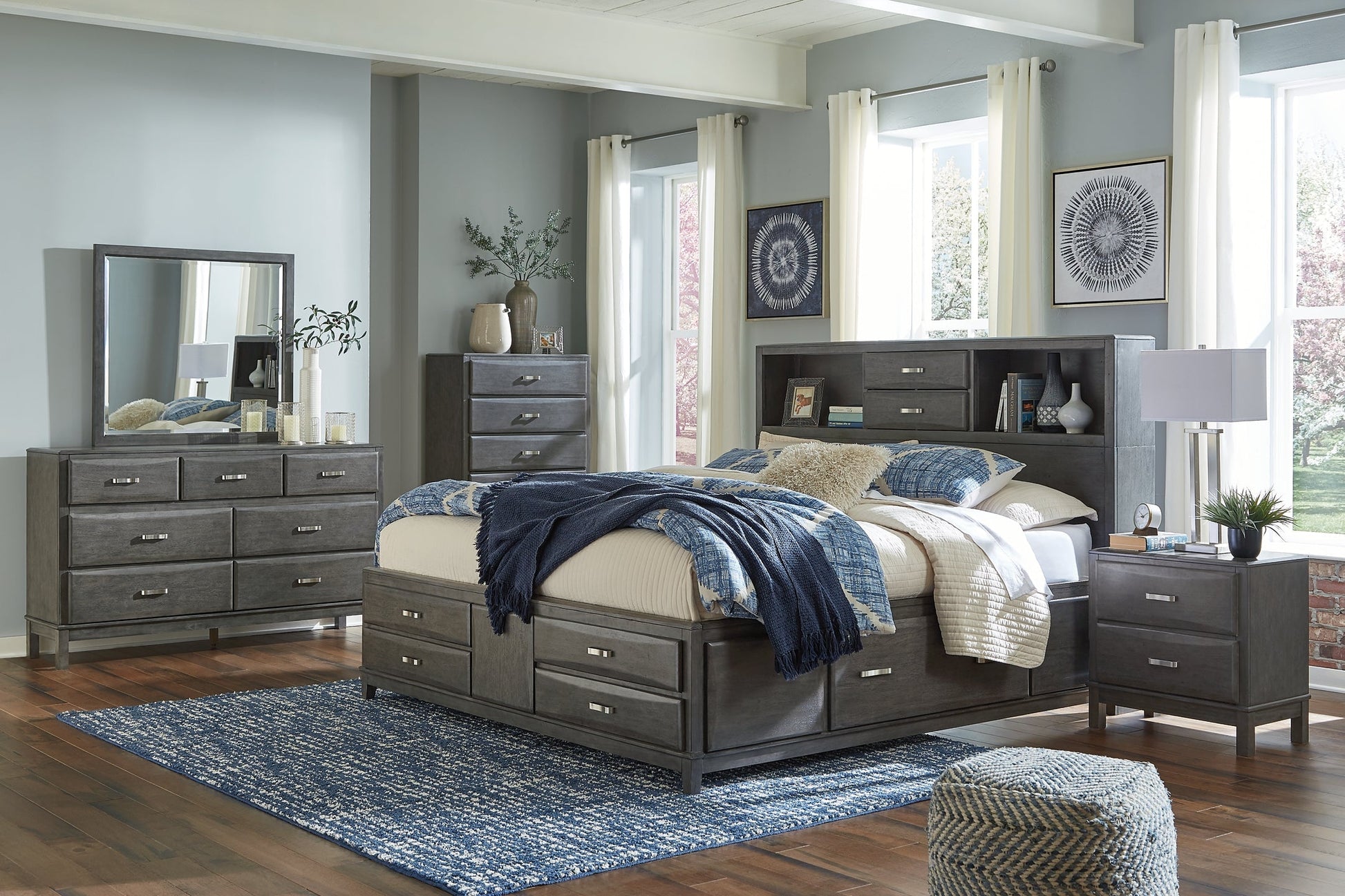 Ashley Express - Caitbrook  Storage Bed With 8 Drawers at Towne & Country Furniture (AL) furniture, home furniture, home decor, sofa, bedding