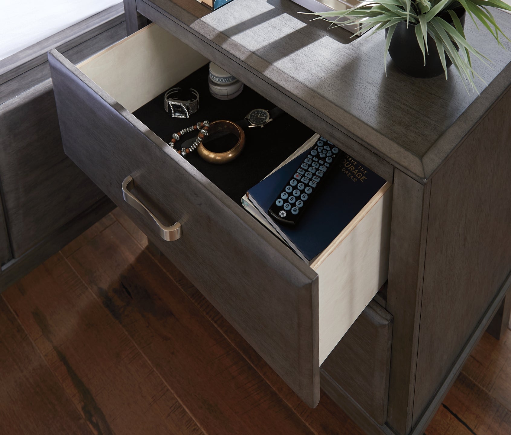 Ashley Express - Caitbrook Two Drawer Night Stand at Towne & Country Furniture (AL) furniture, home furniture, home decor, sofa, bedding