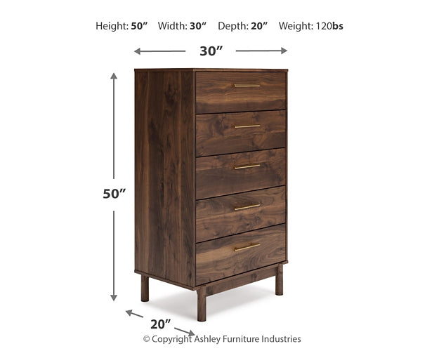 Ashley Express - Calverson Five Drawer Chest at Towne & Country Furniture (AL) furniture, home furniture, home decor, sofa, bedding