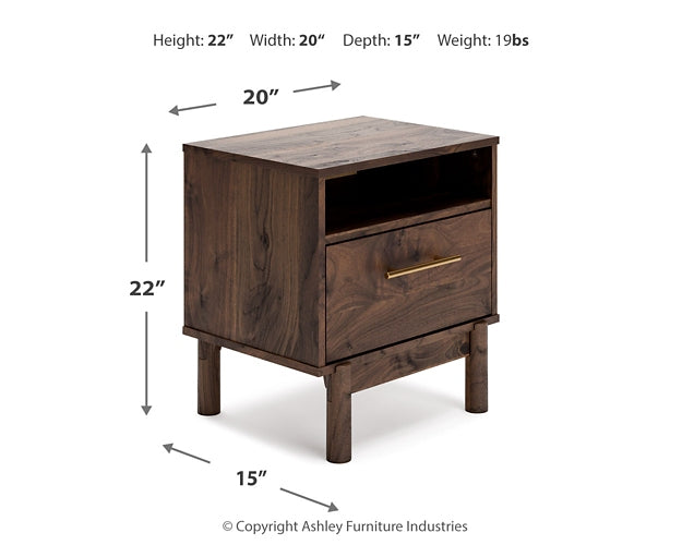 Ashley Express - Calverson One Drawer Night Stand at Towne & Country Furniture (AL) furniture, home furniture, home decor, sofa, bedding