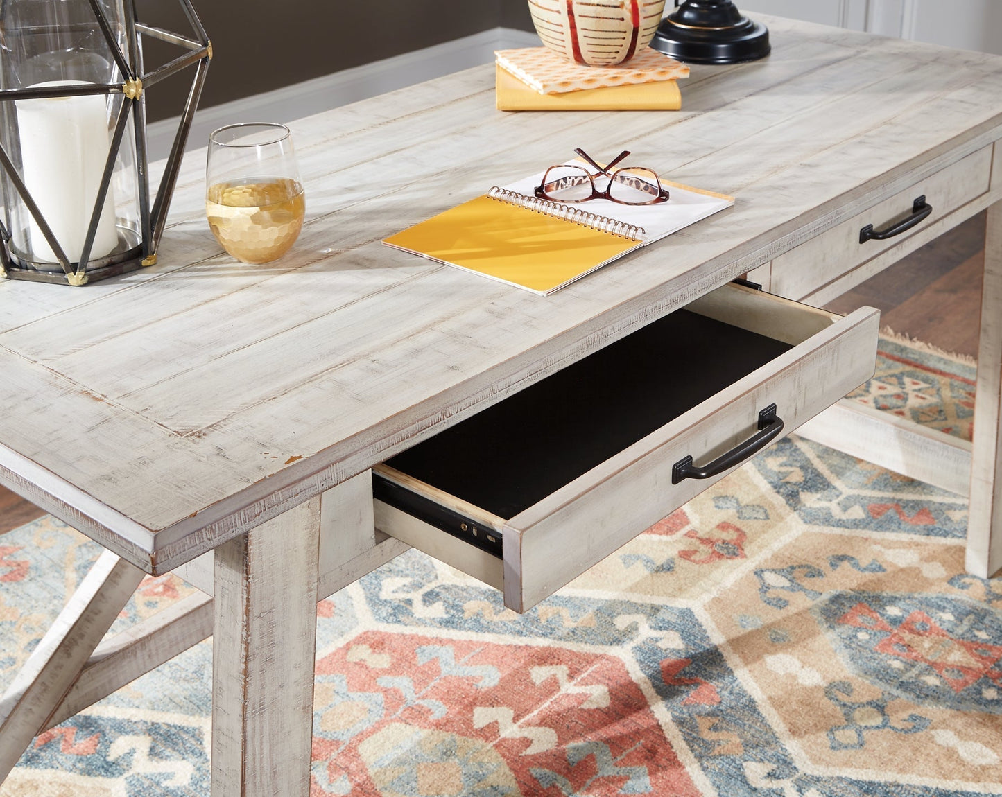 Ashley Express - Carynhurst Home Office Desk and Storage at Towne & Country Furniture (AL) furniture, home furniture, home decor, sofa, bedding