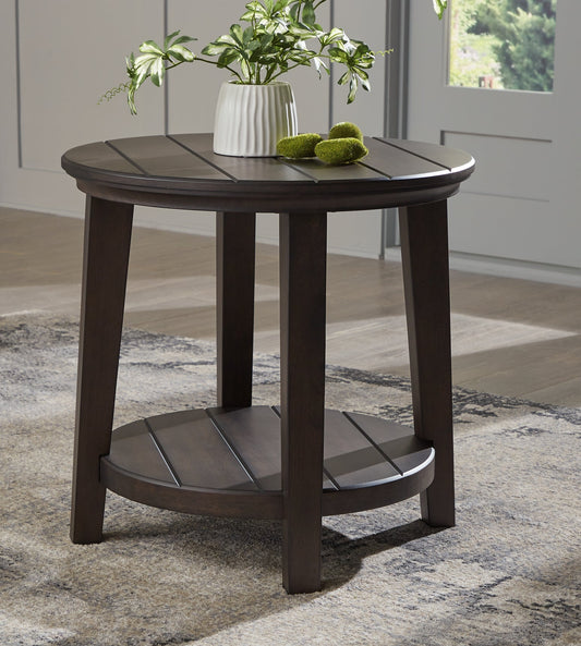 Ashley Express - Celamar Round End Table at Towne & Country Furniture (AL) furniture, home furniture, home decor, sofa, bedding