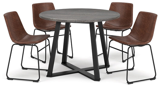 Ashley Express - Centiar Dining Table and 4 Chairs at Towne & Country Furniture (AL) furniture, home furniture, home decor, sofa, bedding
