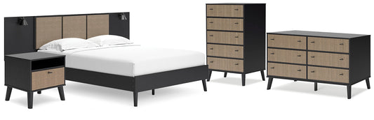 Ashley Express - Charlang Full Panel Platform Bed with Dresser, Chest and Nightstand at Towne & Country Furniture (AL) furniture, home furniture, home decor, sofa, bedding
