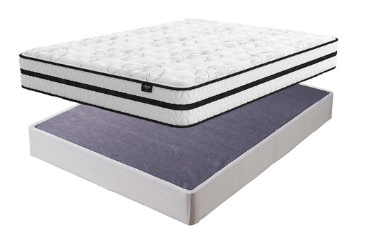 Ashley Express - Chime 10 Inch Hybrid Mattress with Foundation at Towne & Country Furniture (AL) furniture, home furniture, home decor, sofa, bedding