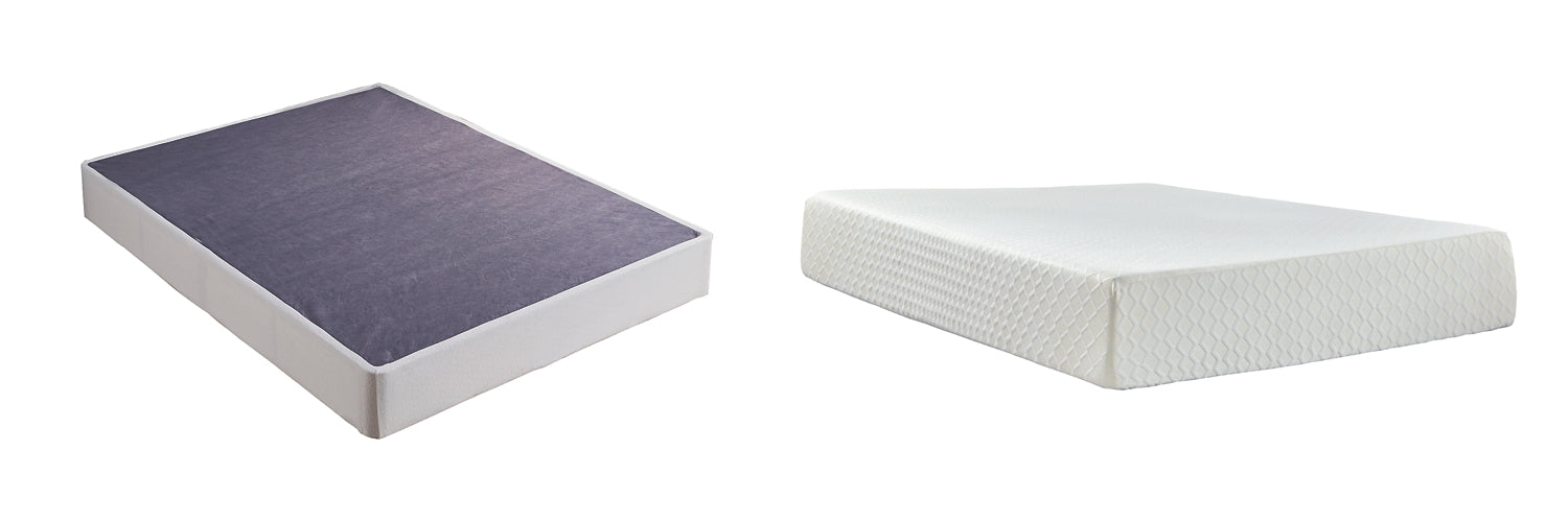 Ashley Express - Chime 12 Inch Memory Foam Mattress with Foundation at Towne & Country Furniture (AL) furniture, home furniture, home decor, sofa, bedding