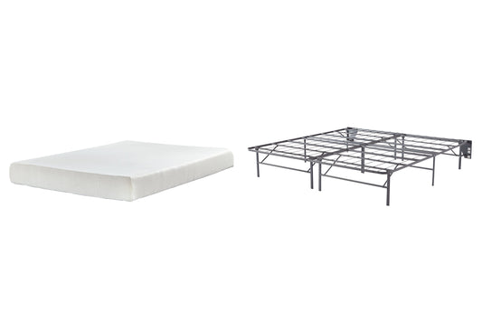 Ashley Express - Chime 8 Inch Memory Foam Mattress with Foundation at Towne & Country Furniture (AL) furniture, home furniture, home decor, sofa, bedding