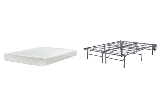 Ashley Express - Chime 8 Inch Memory Foam Mattress with Foundation at Towne & Country Furniture (AL) furniture, home furniture, home decor, sofa, bedding