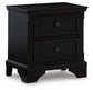 Ashley Express - Chylanta Two Drawer Night Stand at Towne & Country Furniture (AL) furniture, home furniture, home decor, sofa, bedding