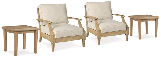 Ashley Express - Clare View 2 Outdoor Lounge Chairs with 2 End Tables at Towne & Country Furniture (AL) furniture, home furniture, home decor, sofa, bedding