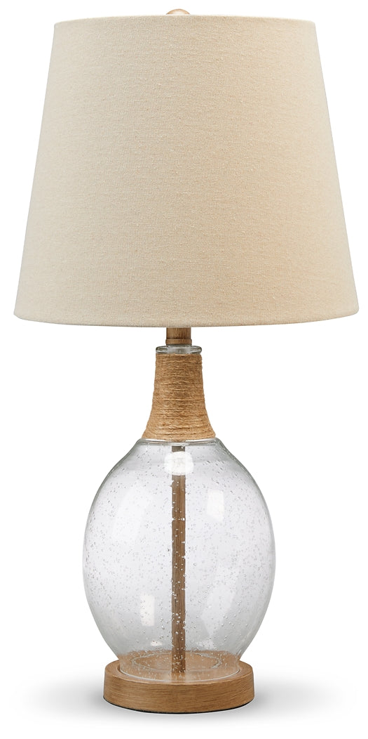Ashley Express - Clayleigh Glass Table Lamp (2/CN) at Towne & Country Furniture (AL) furniture, home furniture, home decor, sofa, bedding