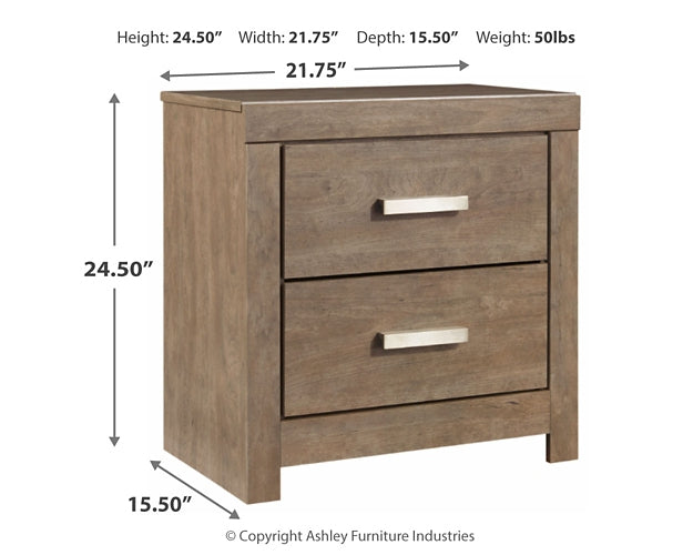 Ashley Express - Culverbach Two Drawer Night Stand at Towne & Country Furniture (AL) furniture, home furniture, home decor, sofa, bedding