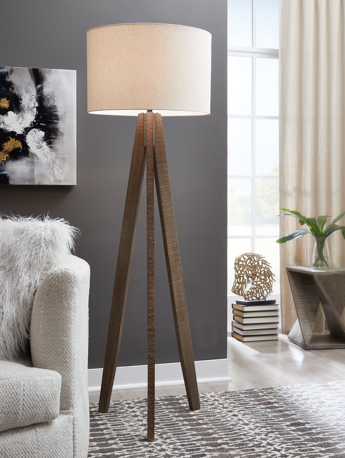 Ashley Express - Dallson Wood Floor Lamp (1/CN) at Towne & Country Furniture (AL) furniture, home furniture, home decor, sofa, bedding
