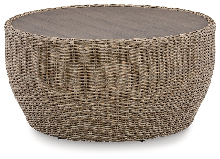 Ashley Express - Danson Outdoor Coffee Table with End Table at Towne & Country Furniture (AL) furniture, home furniture, home decor, sofa, bedding