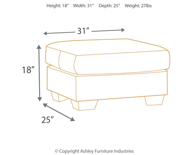 Ashley Express - Darcy Ottoman at Towne & Country Furniture (AL) furniture, home furniture, home decor, sofa, bedding